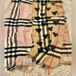 2 AUTHENTIC BURBERRY cashmere scarves!! 🧣